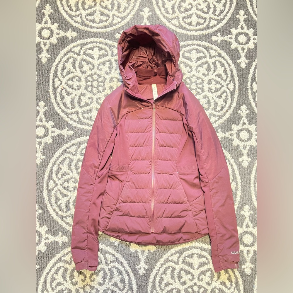 LULULEMON Down For It All puffer jacket. Ladies size 4. Color: cassis